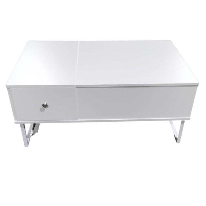 Lift Up White Coffee Table With Storage