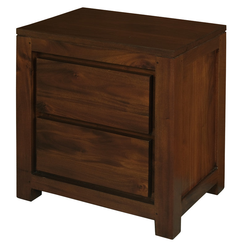 Amsterdam 2 Drawer Bedside Table (Mahogany)