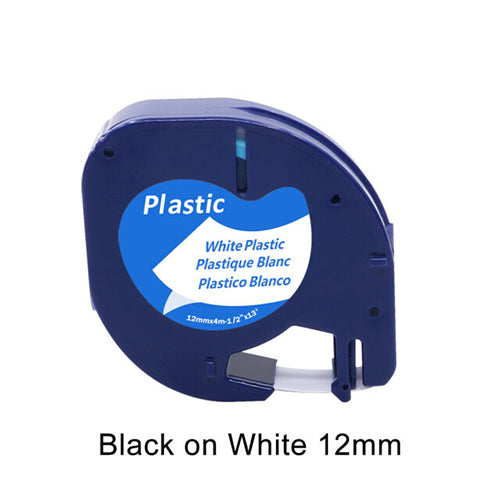 Compatible LT 91331 Label Tape Black-on-White (pearl white) 12MM X 4M - for use in Dymo Printer