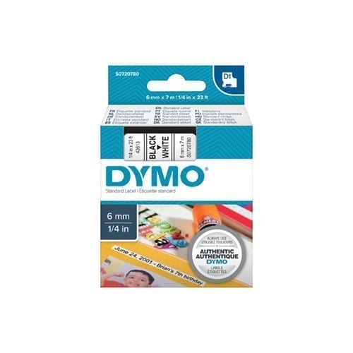 Dymo Blk on Clr 19mmx7m Tape - for use in Dymo Printer