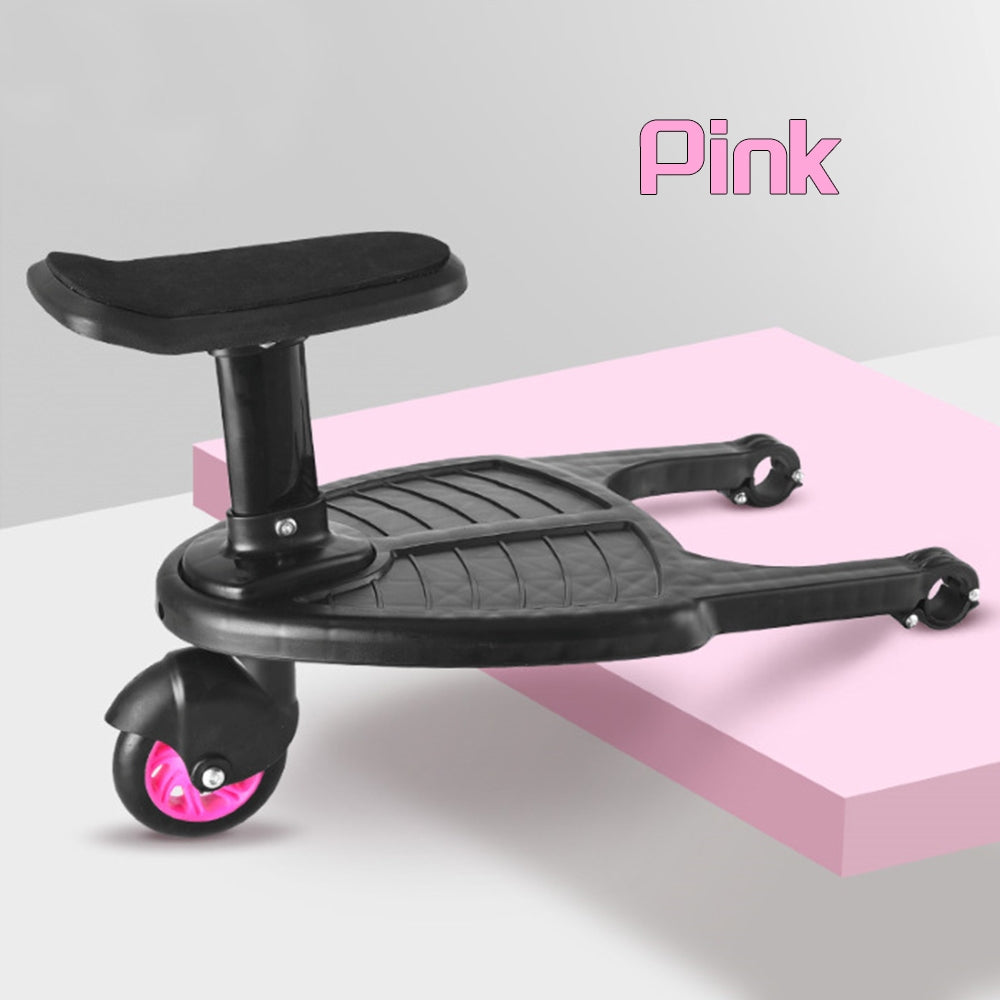Stroller Step Board Toddler Buggys Wheel Standing Board Skateboard For Pram Kids Pink