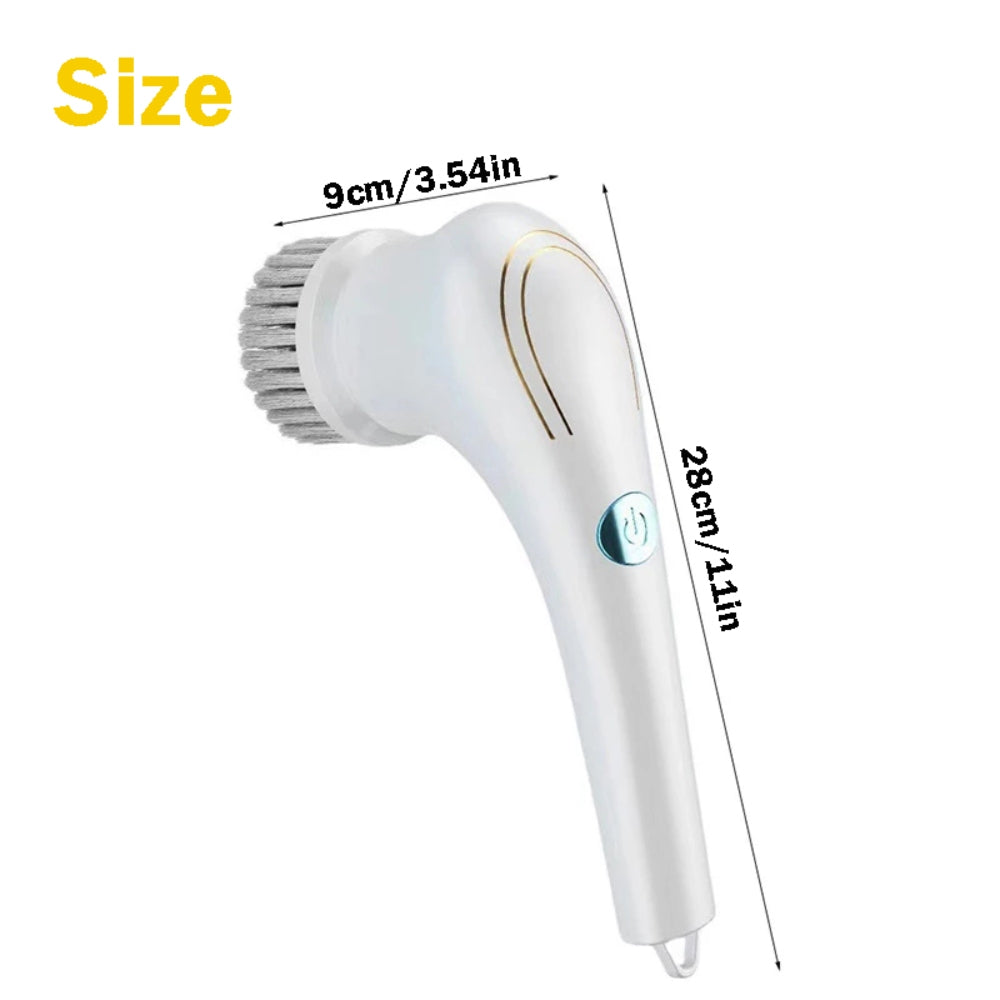 5 In 1 Handheld Electric Cleaning Brush Power Scrubber Cordless USB Rechargeable