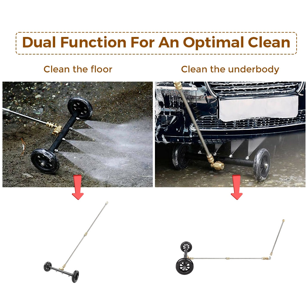 High Pressure Water Spray Broom Car Chassis Undercarriage Cleaner Washer 4000PSI