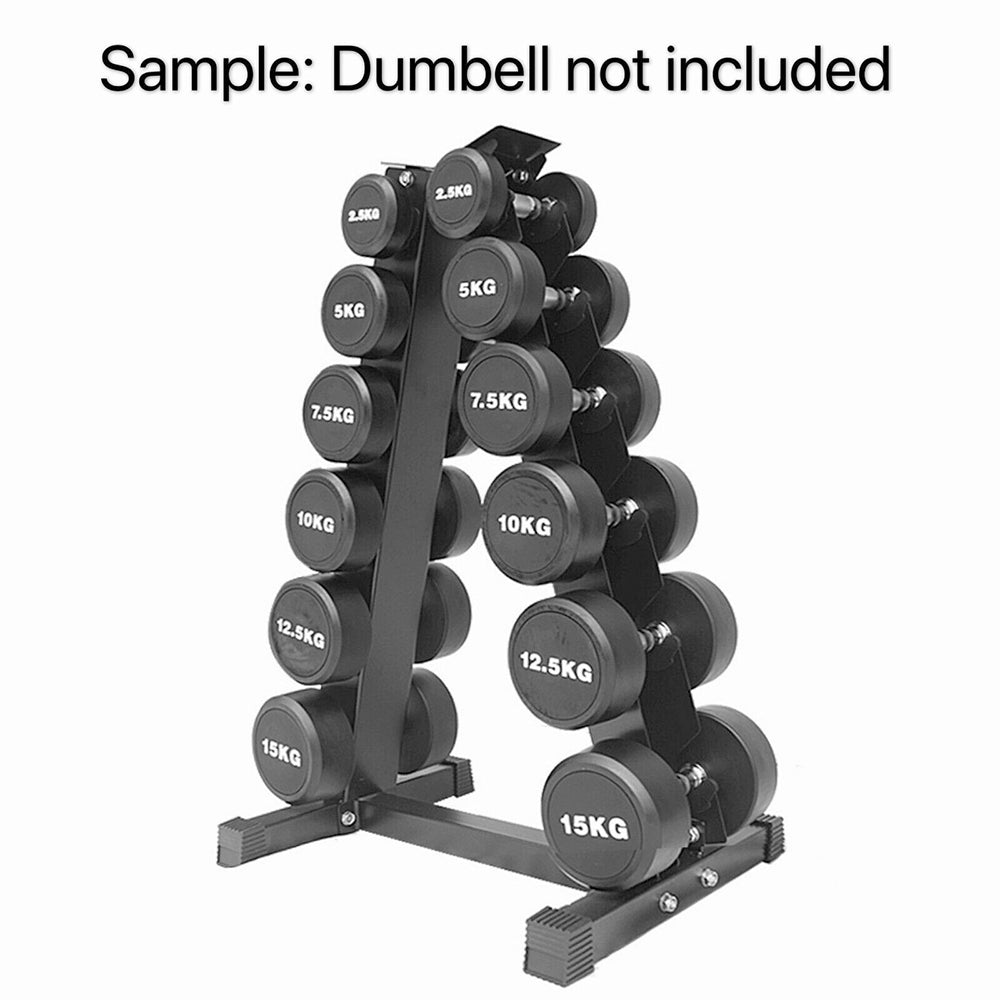 6 Pairs Dumbbell Storage Rack Vertical Heavy Weight Set Home Gym Equipment