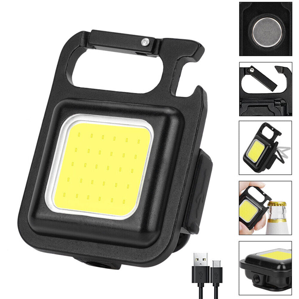 Mini Waterproof Rechargeable LED Light USB Flashlight-Lamp Torch Pocket Keychain