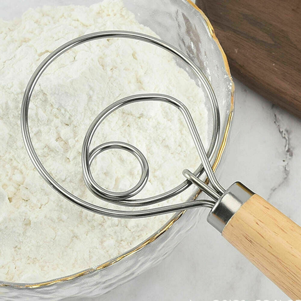 13 INCHES BAKING DOUGH STAINLESS STEEL LARGE WIRE WHISK MIXER BREAD COOKING TOOL