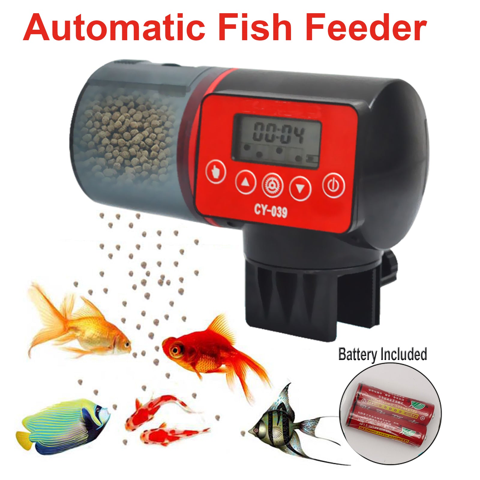 Automatic LCD Fish Feeder Smart Auto Food Dispenser Feeding Timer Aquarium Tank