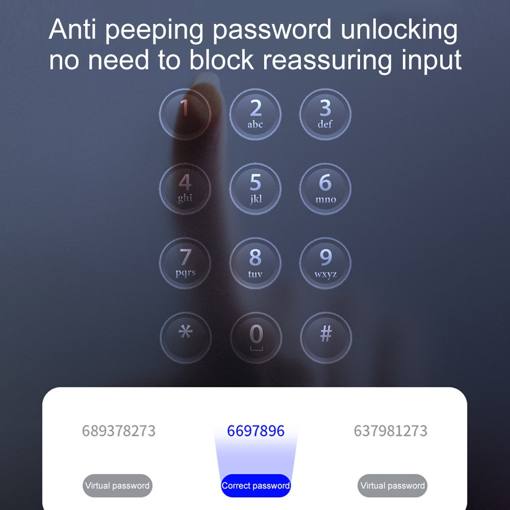 Smart Fingerprint Door Lock Electronic Handle Digital Password Bluetooth Key APP