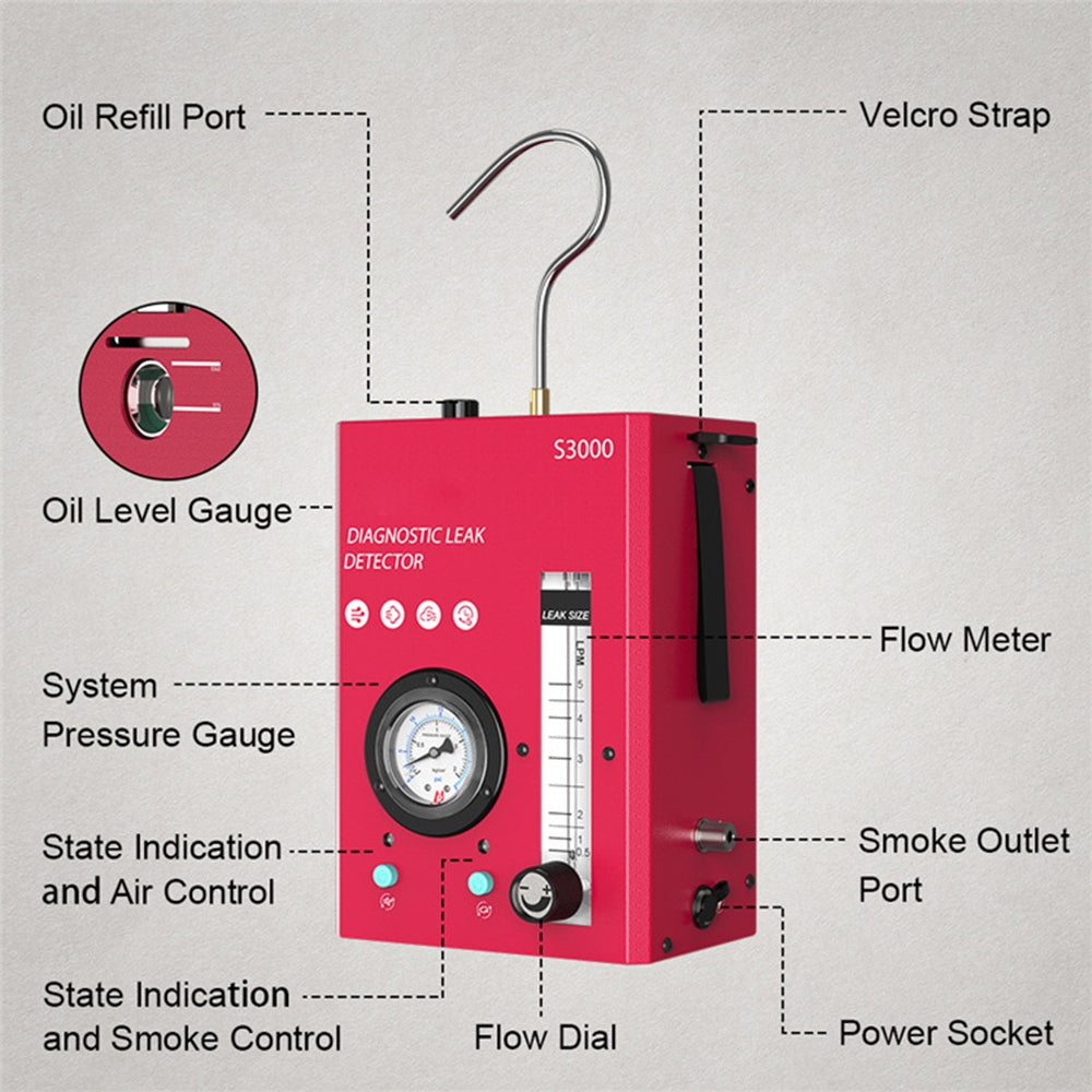 Portable Smoke Leak Detector Smoke Machine Automotive EVAP Diagnostic Leak Test