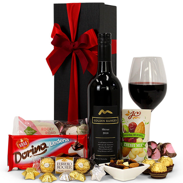Wine & Chocolate Hamper (Sparkling) - Wine Party Gift Box Hamper for Birthdays, Graduations, Christmas, Easter, Holidays, Anniversaries, Weddings, Receptions, Office & College Parties