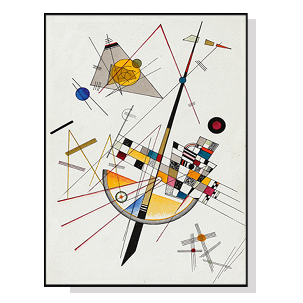 Wall Art 60cmx90cm Delicate Tension By Wassily Kandinsky Black Frame Canvas