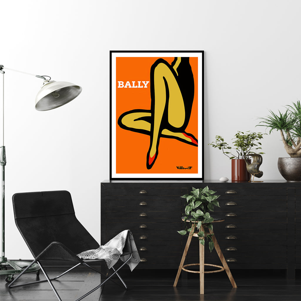 Wall Art 70cmx100cm Orange Legs Black Frame Canvas