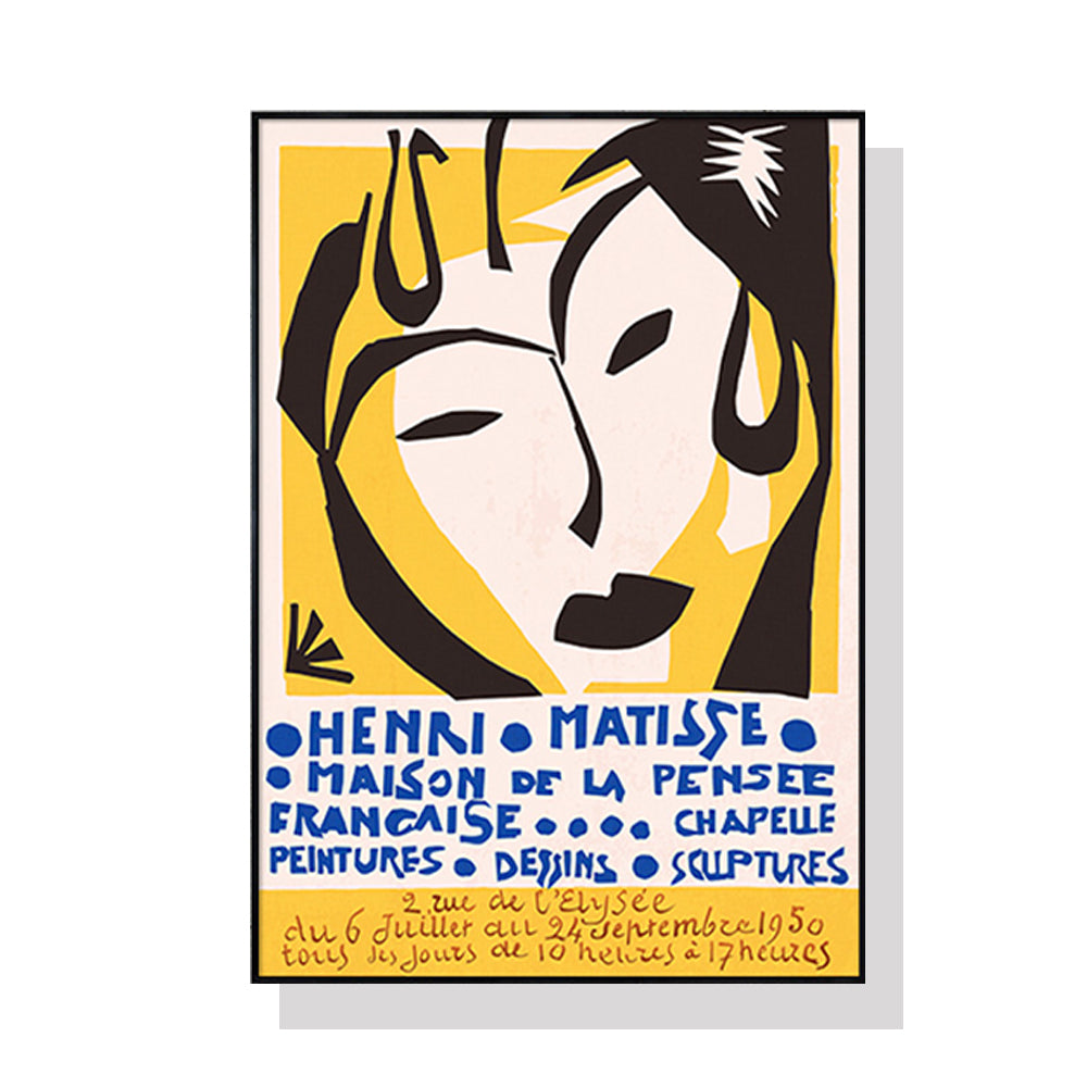 Wall Art 60cmx90cm Henri Matisse Black Frame Canvas