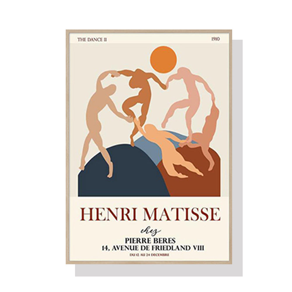 Wall Art 50cmx70cm Dancing by Henri Matisse Wood Frame Canvas
