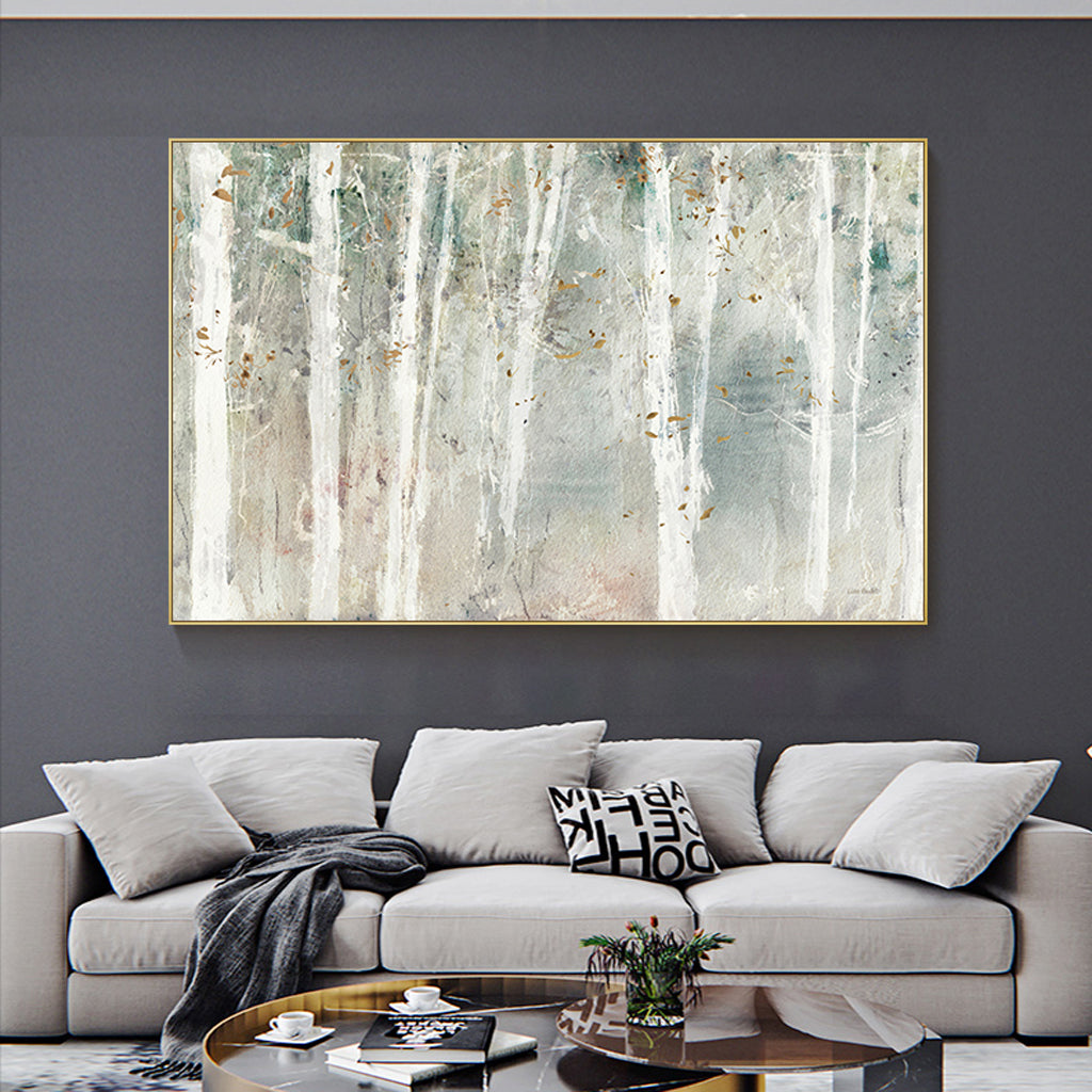 80cmx120cm Forest hang painting style Gold Frame Canvas Wall Art