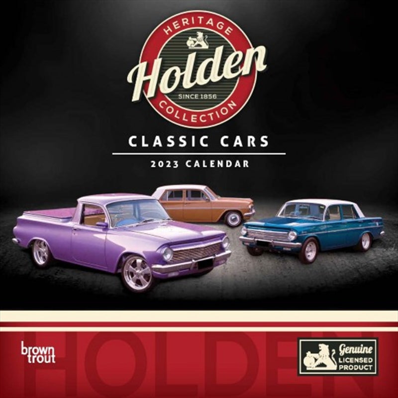 Classic Holden Cars Square Calendar 2023