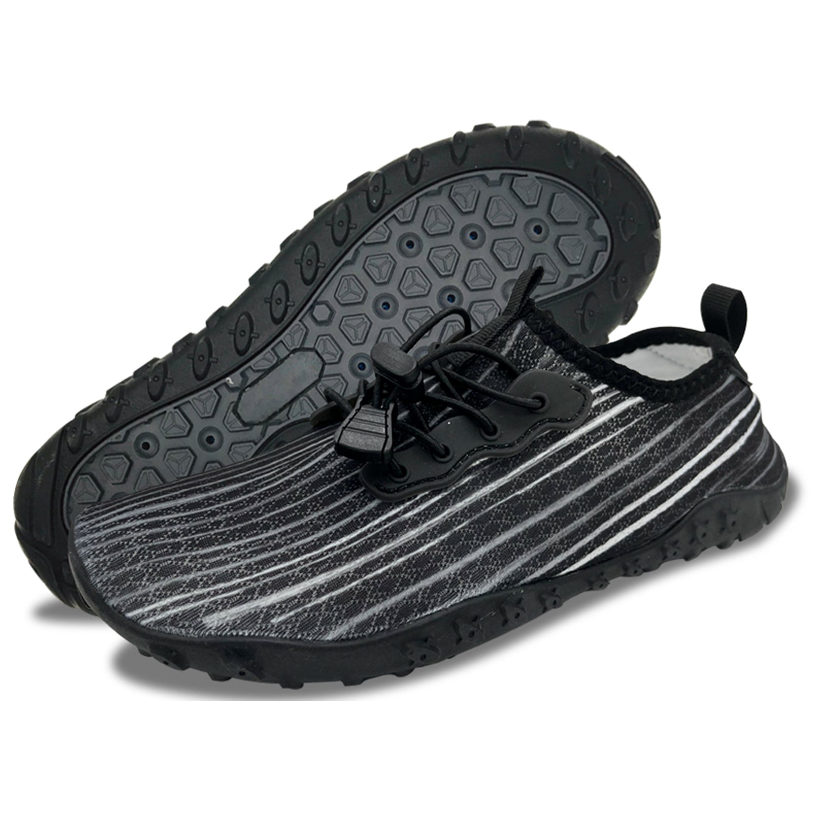 Water Shoes for Men and Women Soft Breathable Slip-on Aqua Shoes Aqua Socks for Swim Beach Pool Surf Yoga (Black Size US 9)