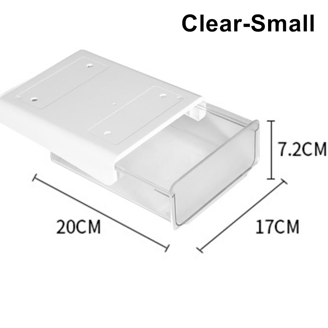 Under Desk Drawer Slide-out Large Office Organizers and Storage Drawers - Small Clear