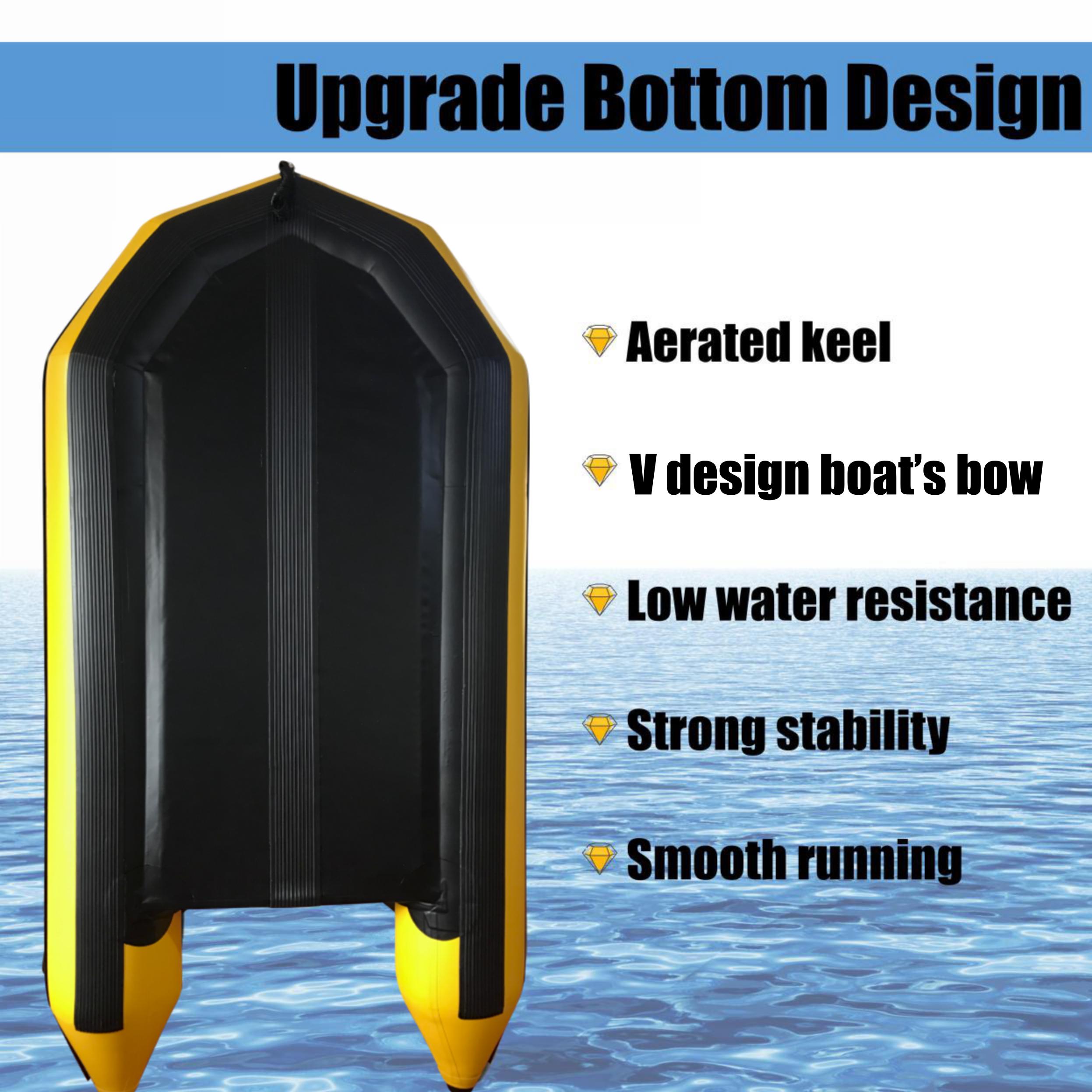 3m Inflatable Dinghy Boat Tender Pontoon Rescue- Yellow