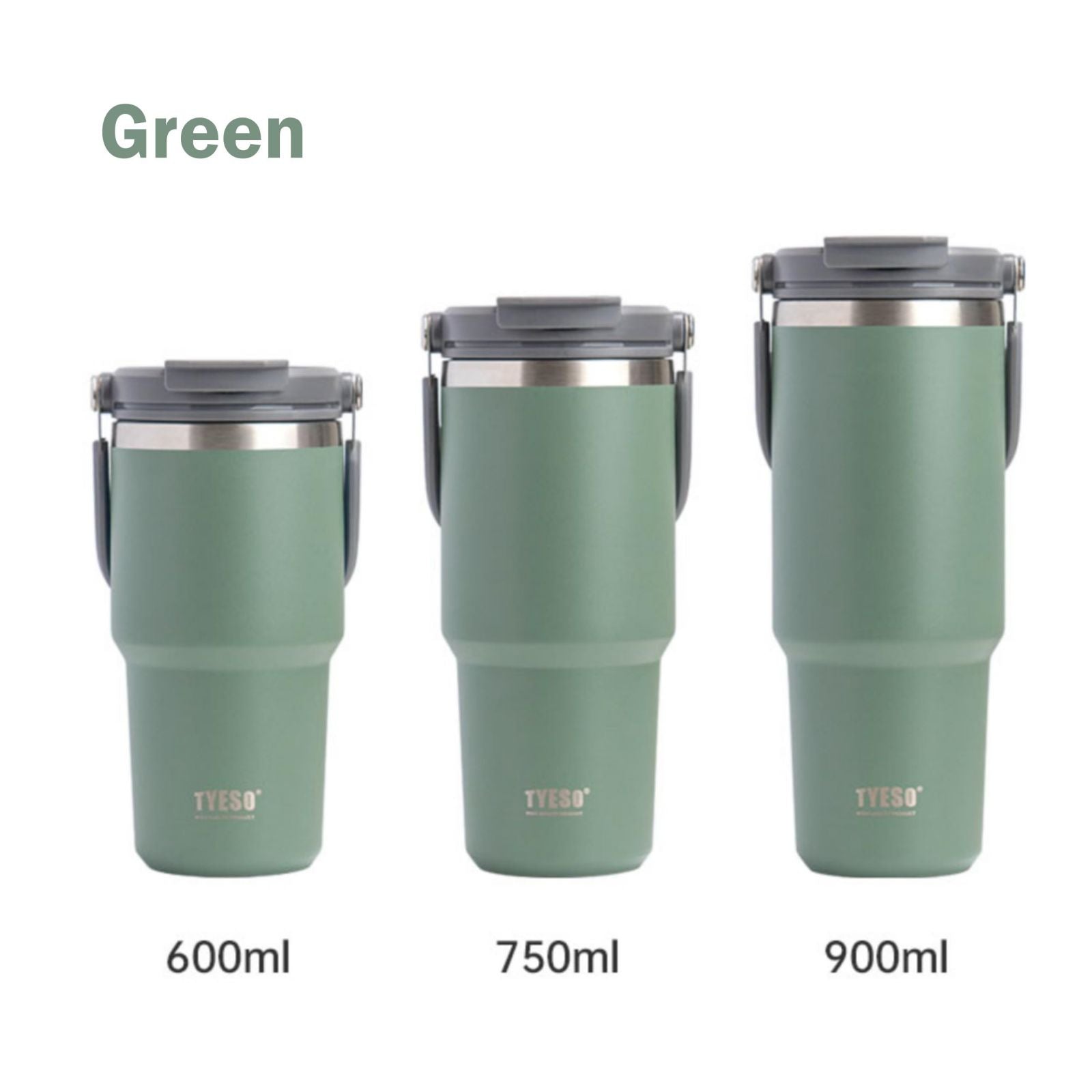 600ML Green Stainless Steel Travel Mug with Leak-proof 2-in-1 Straw and Sip Lid, Vacuum Insulated Coffee Mug for Car, Office, Perfect Gifts, Keeps Liquids Hot or Cold