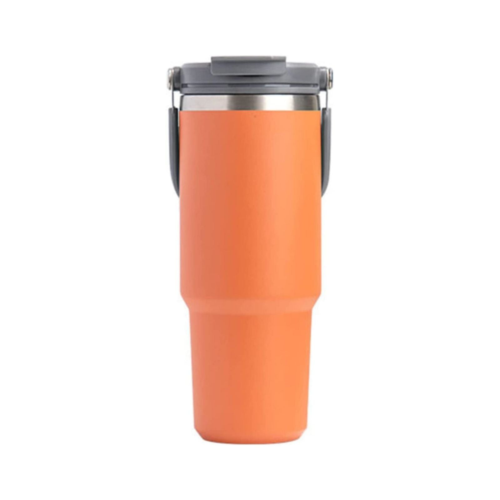 750ML Orange Stainless Steel Travel Mug with Leak-proof 2-in-1 Straw and Sip Lid, Vacuum Insulated Coffee Mug for Car, Office, Perfect Gifts, Keeps Liquids Hot or Cold