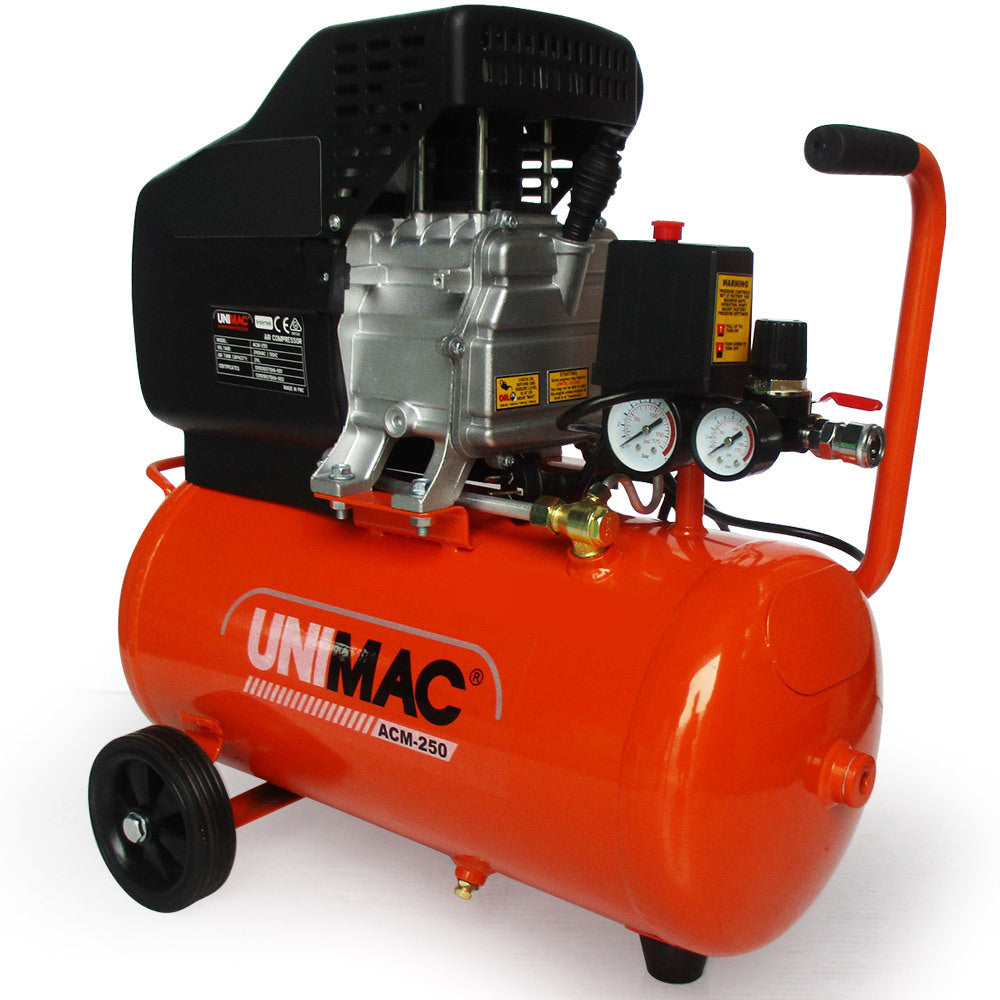 UNIMAC Air Compressor 24L 2HP Electric Portable Inflator Direct Tank Pump Oil