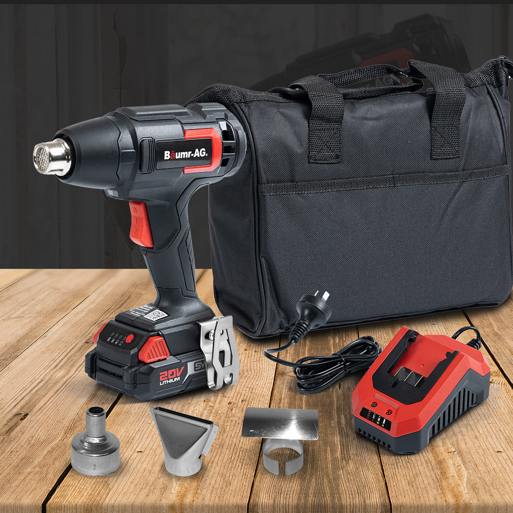 BAUMR-AG HG3 20V SYNC Cordless Power Heat Gun, with Battery and Fast Charger Kit