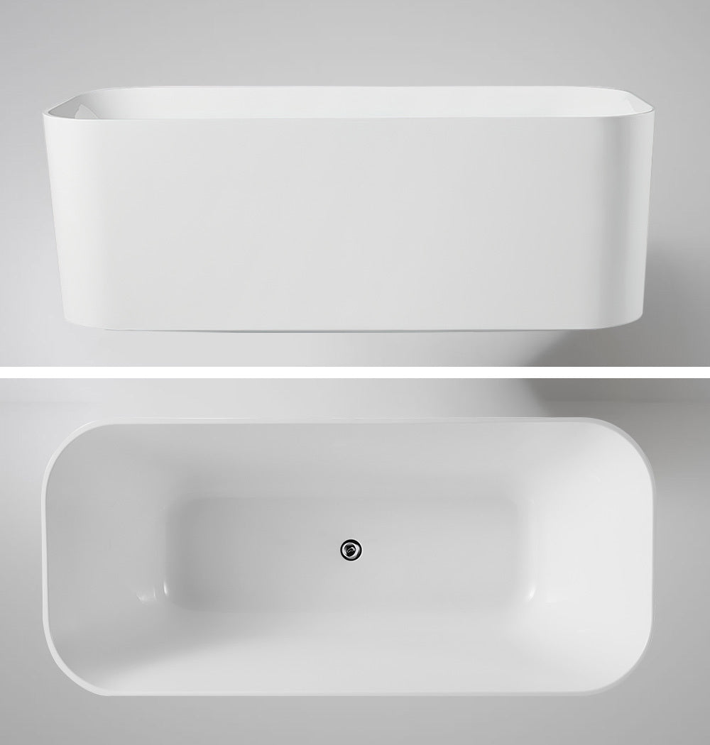 MARBELLA Bathtub Acrylic Freestanding Bath Tub Gloss White 1750x800x633mm