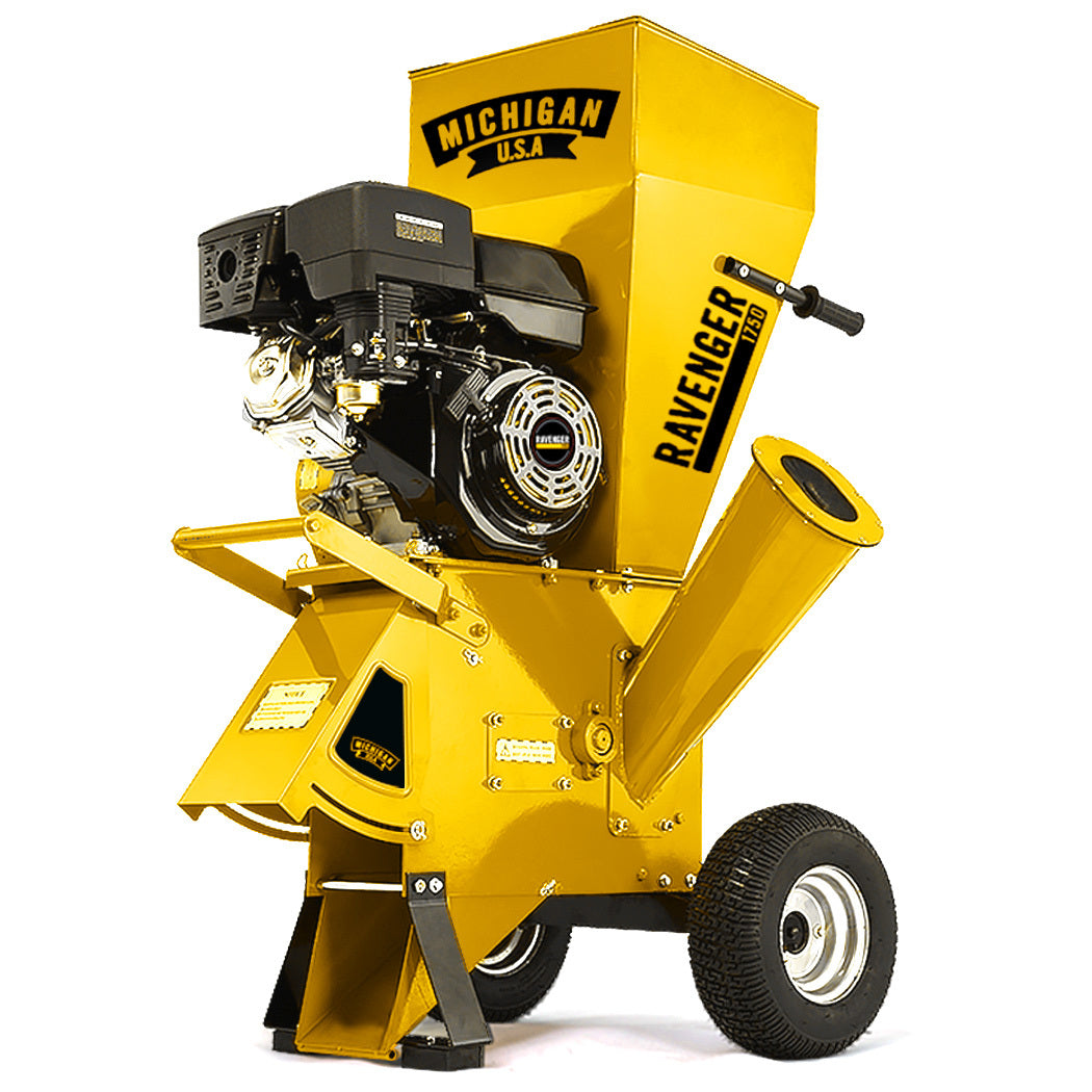 MICHIGAN 15HP Petrol Wood Chipper Garden Mulcher Shredder Mulch Chip 420CC Commercial Series