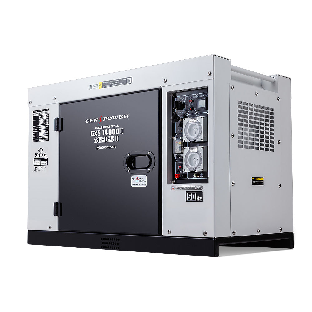 Portable Diesel Generator GenPower 8.4kW Peak Single Phase Key Start 460cc Engine Commercial