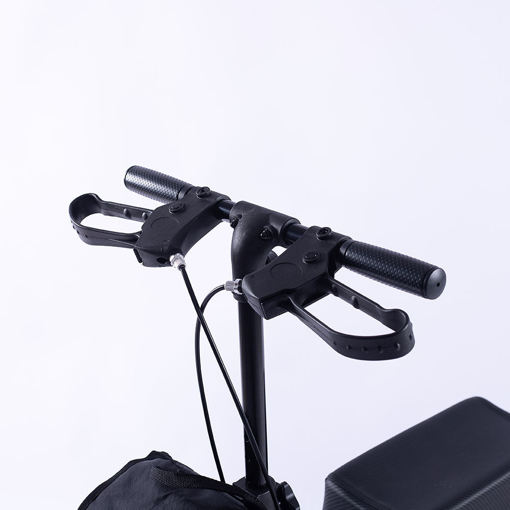 EQUIPMED Foldable Knee Walker Scooter, Bag, Dual Brakes, Titanium Style