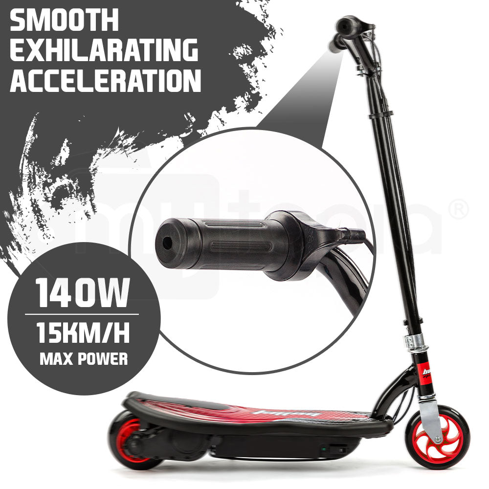 BULLET Electric Kids Scooter 140W Foldable Children Ride On Commuter Toy Battery Boys Girls, ZPS Red