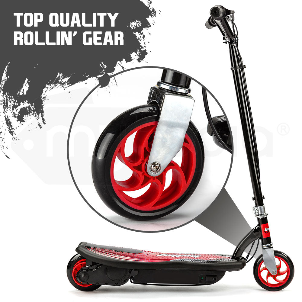 BULLET Electric Kids Scooter 140W Foldable Children Ride On Commuter Toy Battery Boys Girls, ZPS Red