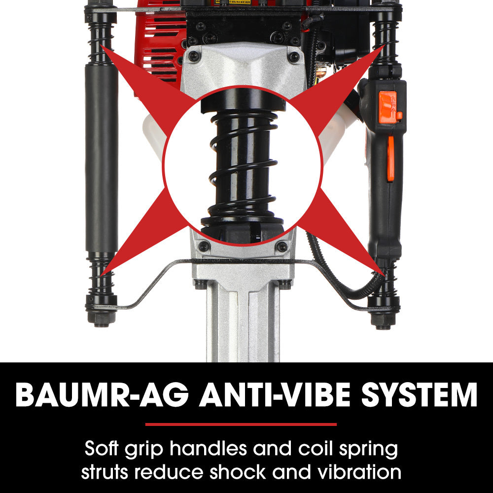 Baumr-AG 52cc 2-Stroke Petrol Post Driver with Carry Case & 2 Drive Sockets