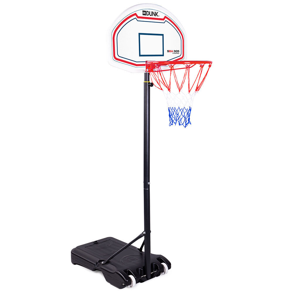Dr.Dunk Basketball Hoop Stand System Kids Height Adjustable Portable Net Ring