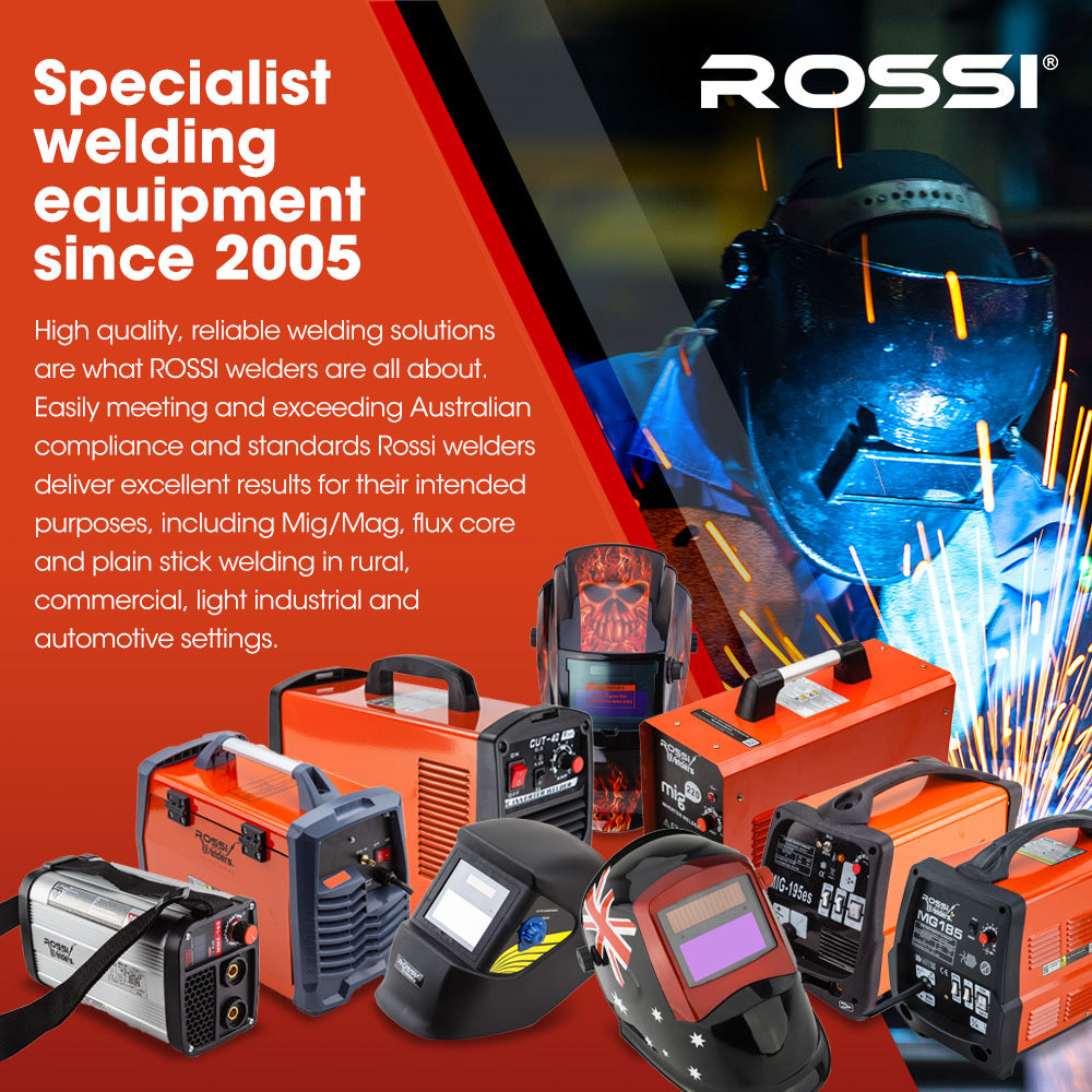 ROSSI 170 Amp Portable Inverter MIG Stick ARC Welder, with Carry Case & Accessories