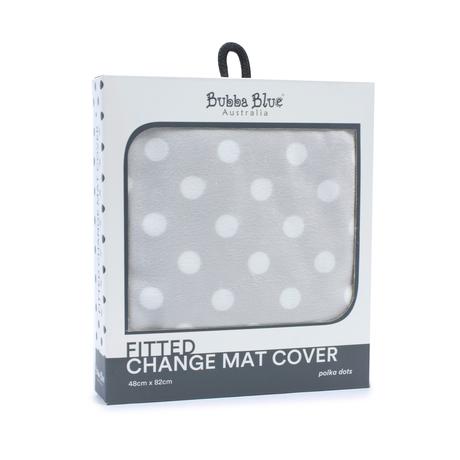 Bubba Blue Grey Polka Dots Change Mat Cover 96480