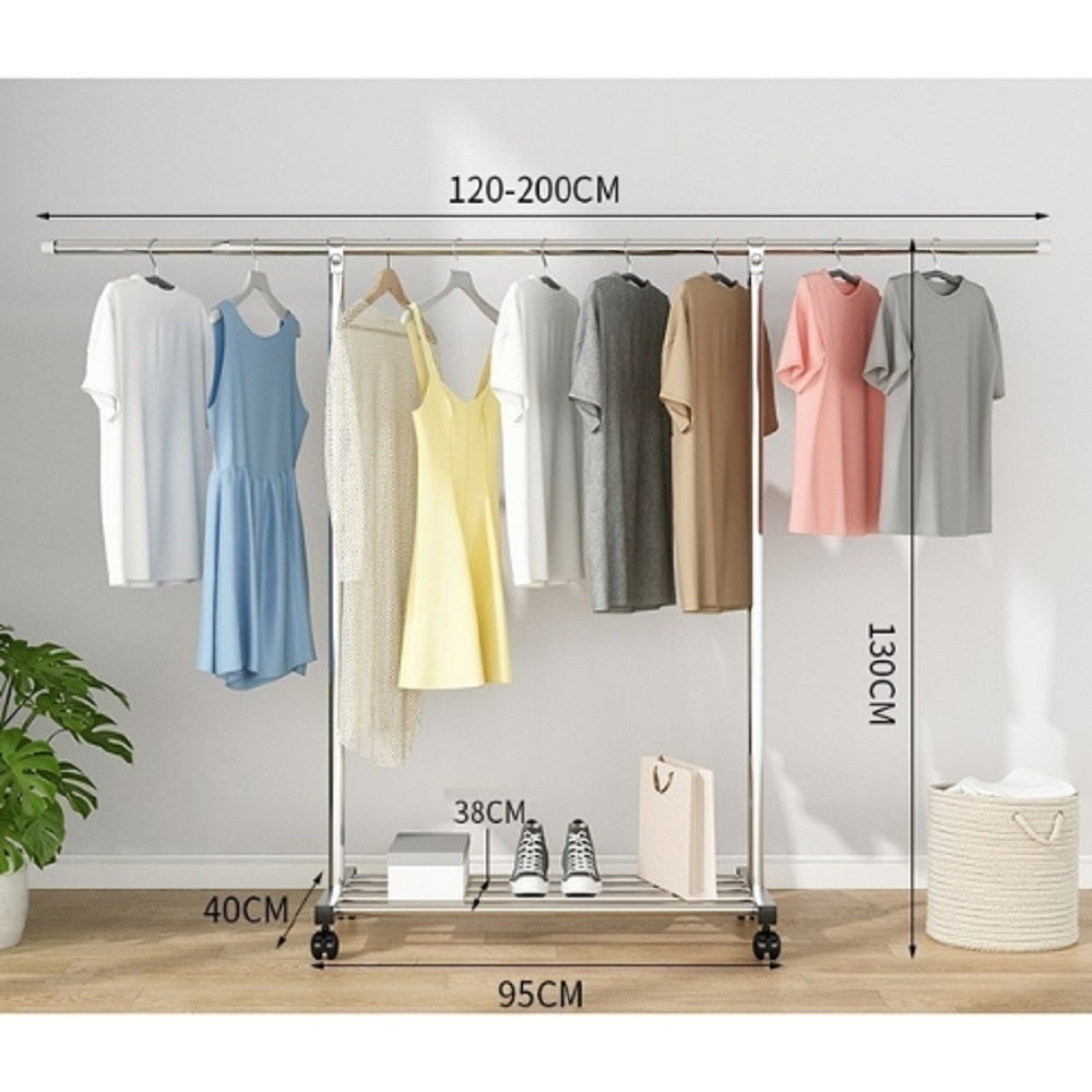 Ekkio Clothes Rack Stainless Steel One Rail