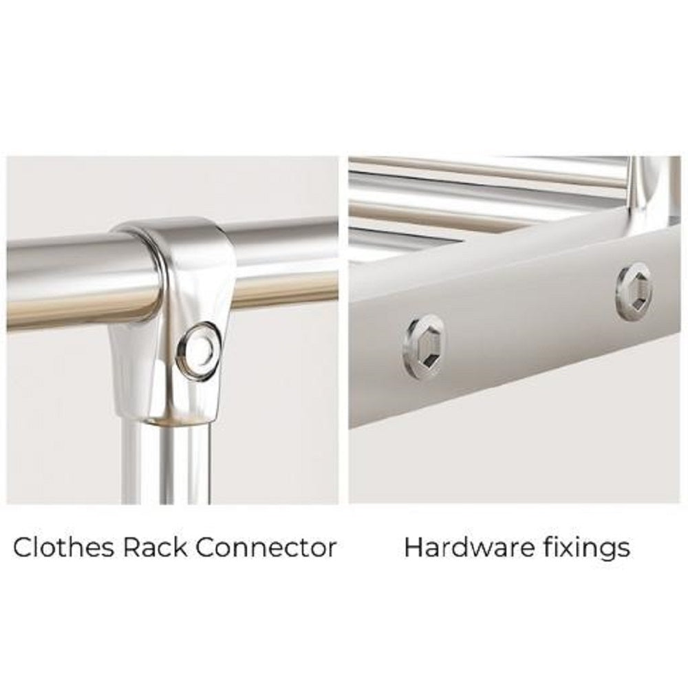 Ekkio Clothes Rack Stainless Steel Two Rail