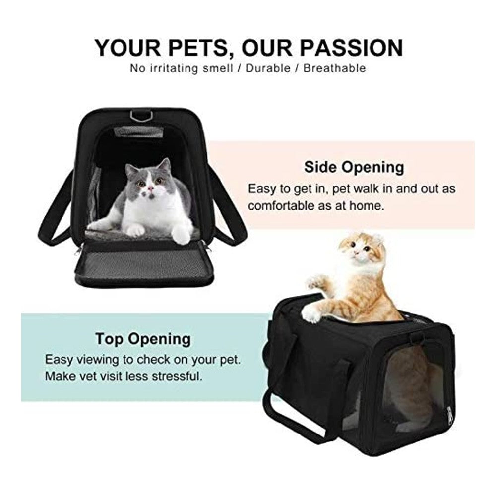 Floofi Portable Pet Carrier-L Size (Black) FI-PC-137-FCQ