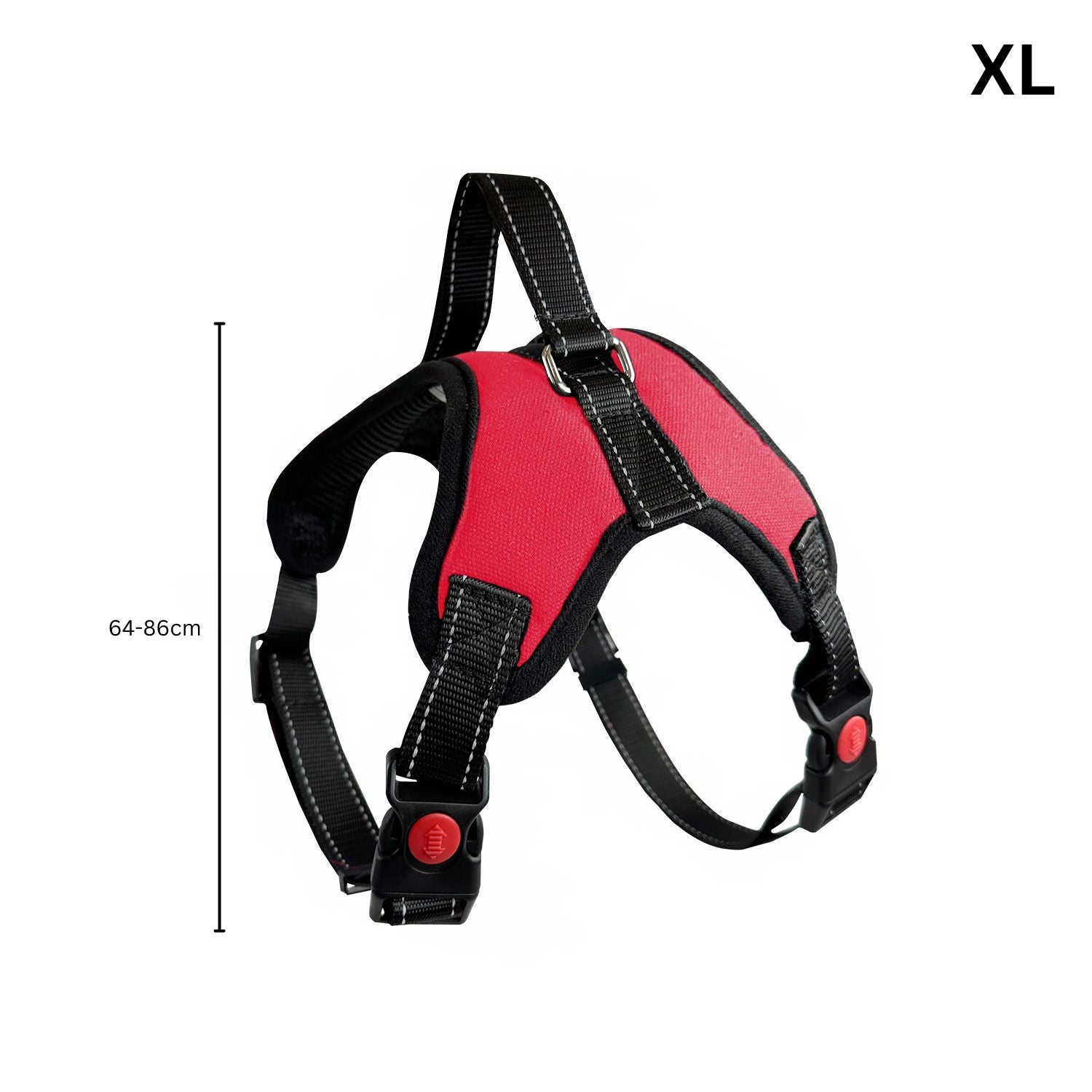 FLOOFI Dog Harness XL Size (Red) FI-PC-160-XL