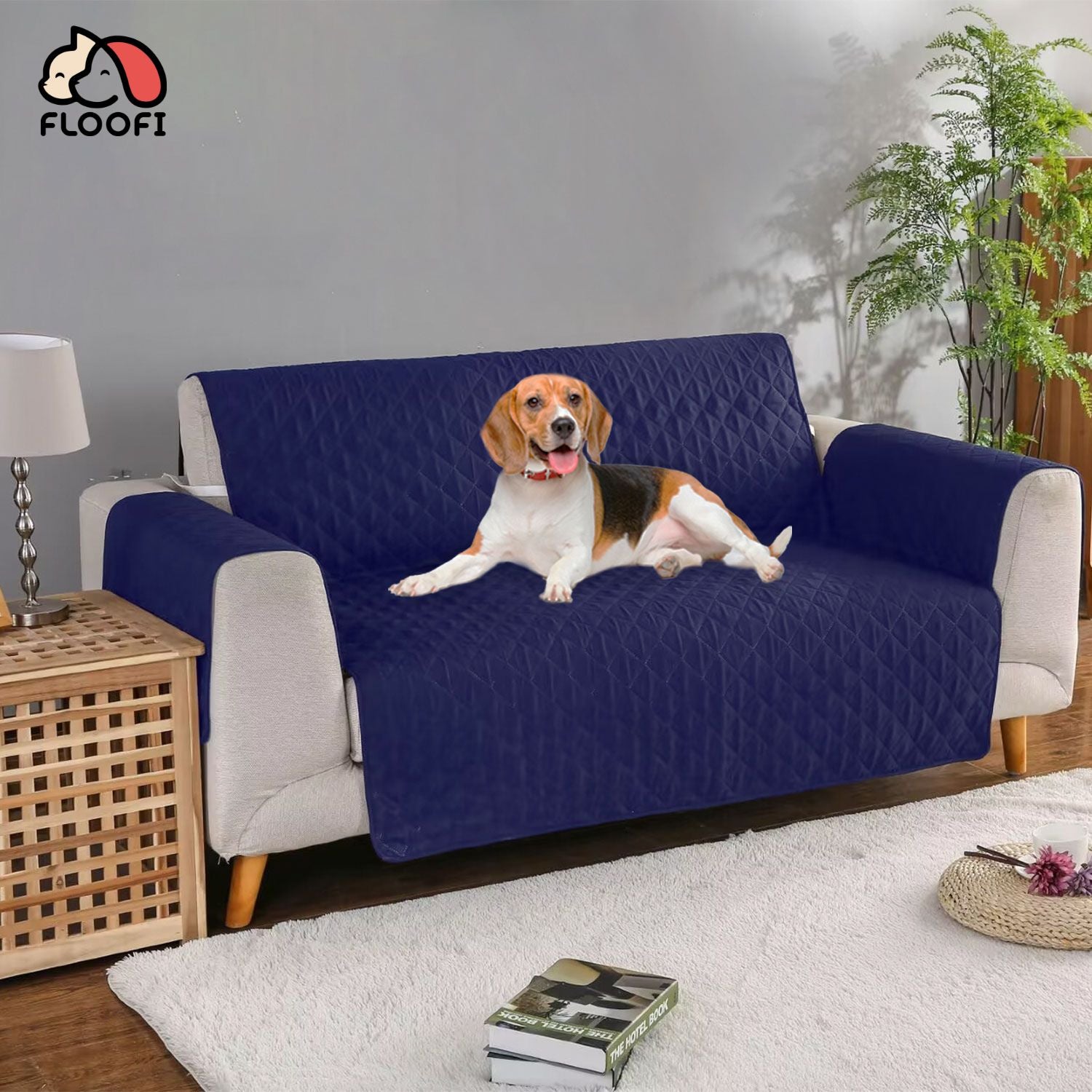 FLOOFI Pet Sofa Cover 3 Seat (Blue) FI-PSC-109-SMT