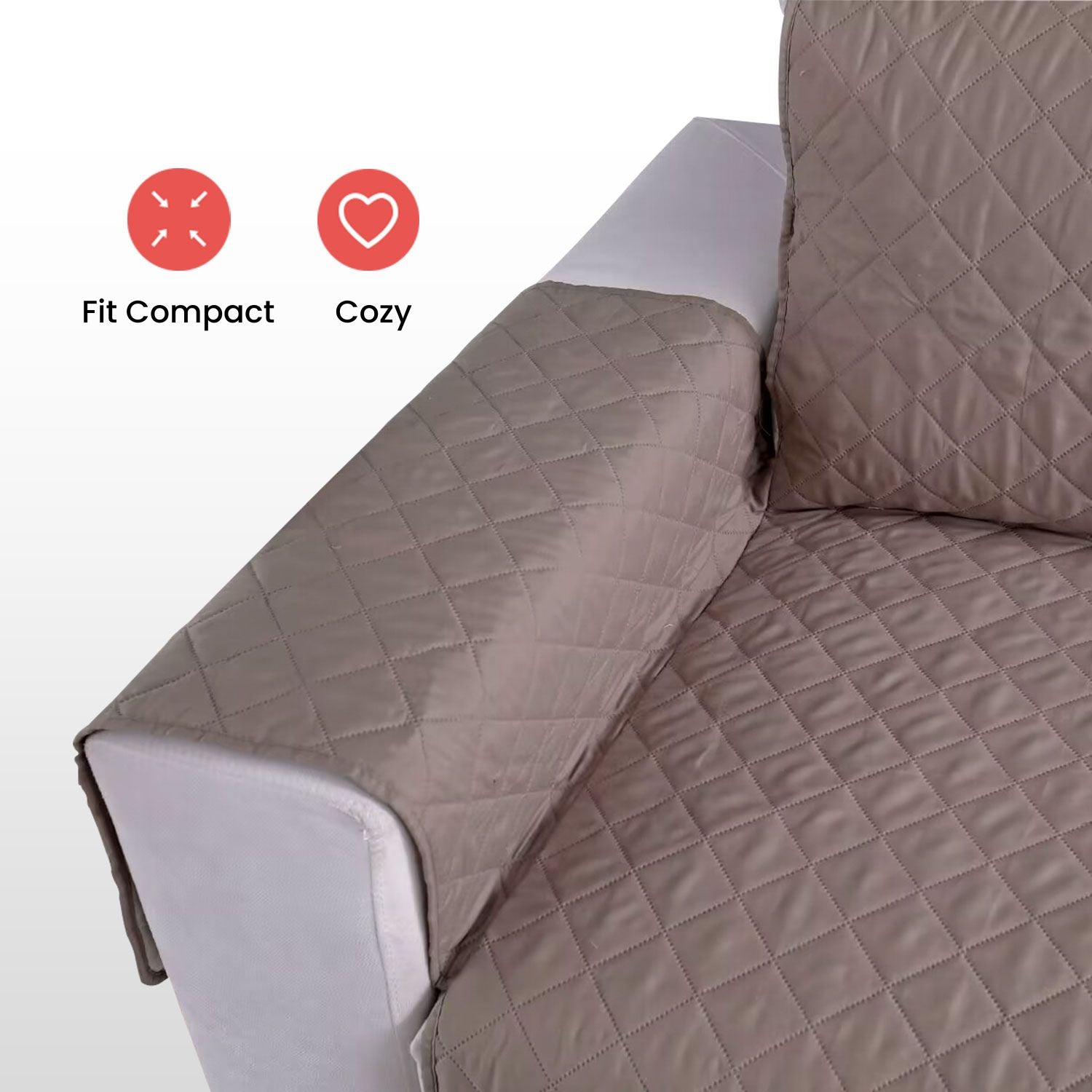 FLOOFI Pet Sofa Cover 3 Seat (Khaki) FI-PSC-108-SMT