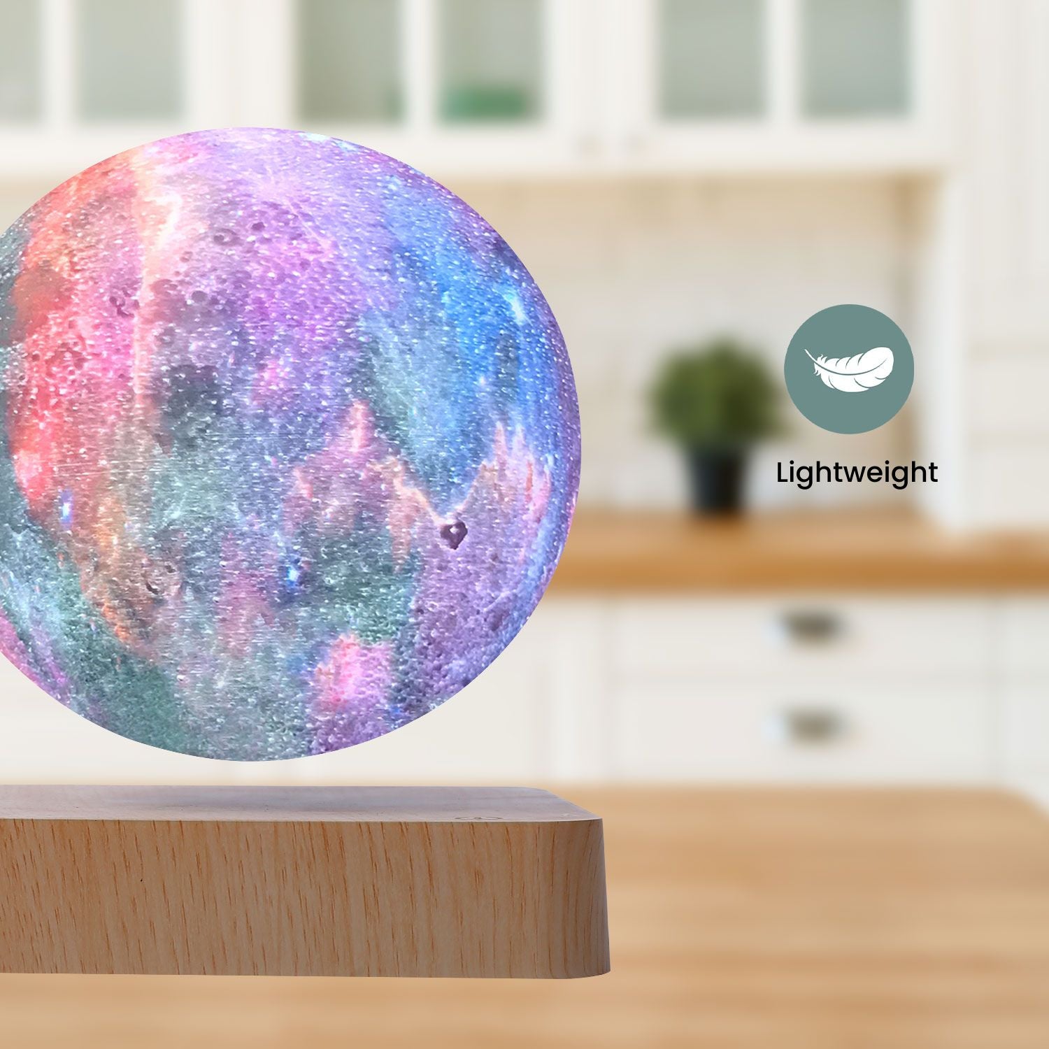 GOMINIMO Magnetic Levitating Galaxy Moon (Light Brown Base) GO-MLP-109-HCNT