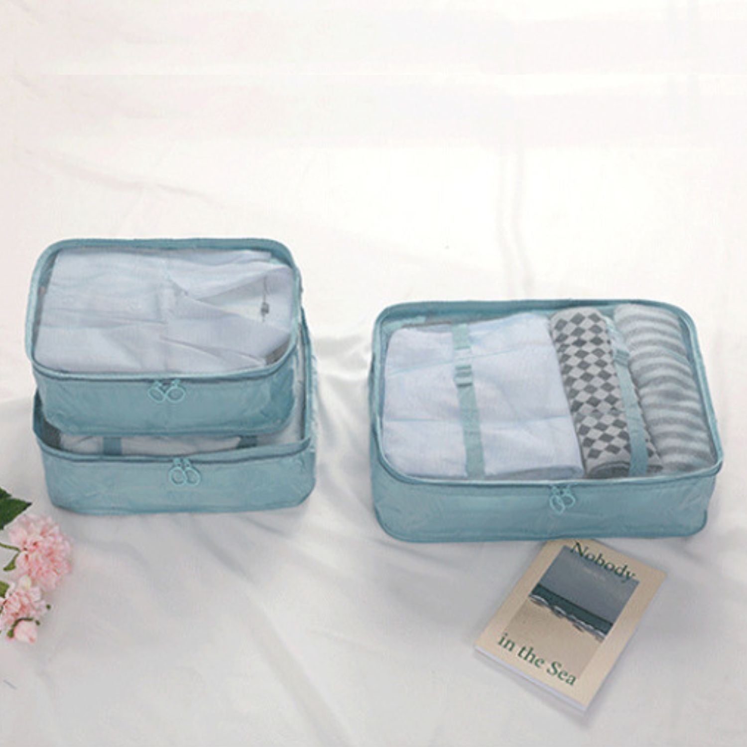 GOMINIMO 8 Set Travel Packing Cubes (Tiffany Blue) GO-PC-100-DX