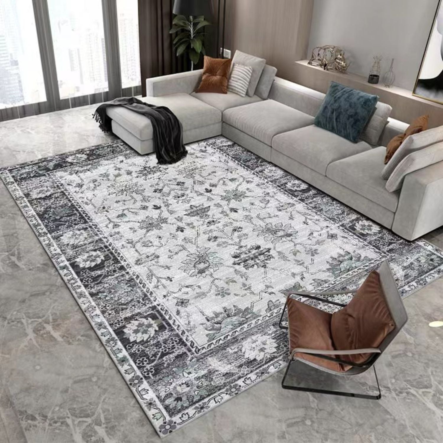 GOMINIMO Floor Mat Turkish Grey 160*230cm