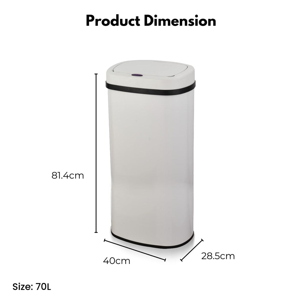 MIRAKLASS Sensor Bin 70L White Oval MK-SB-105-JR