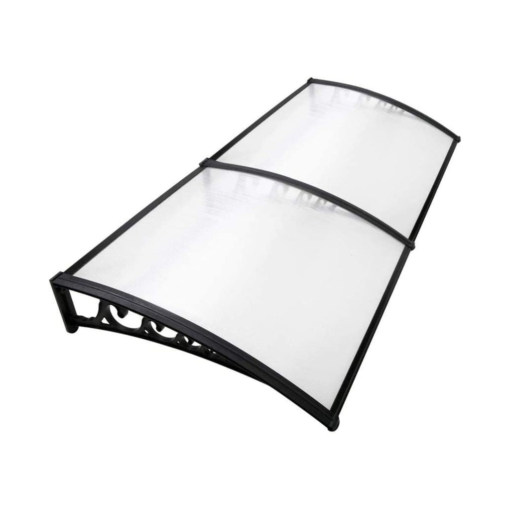 NOVEDEN Window Door Awning Canopy Outdoor UV Patio Rain Cover Clear White 1M X 2M Type 3