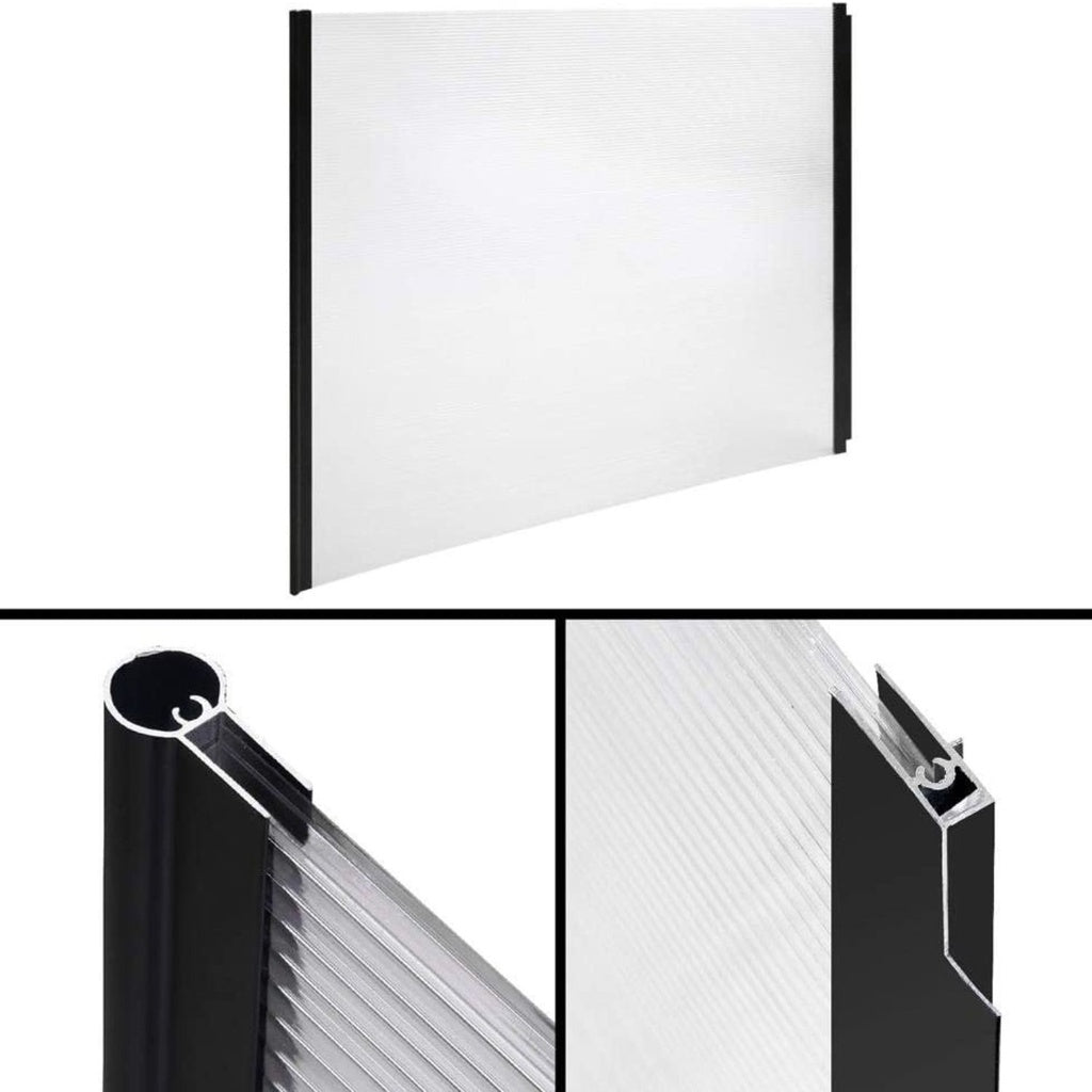 NOVEDEN Window Door Awning Canopy Outdoor UV Patio Rain Cover Clear White 1M X 2M Type 3