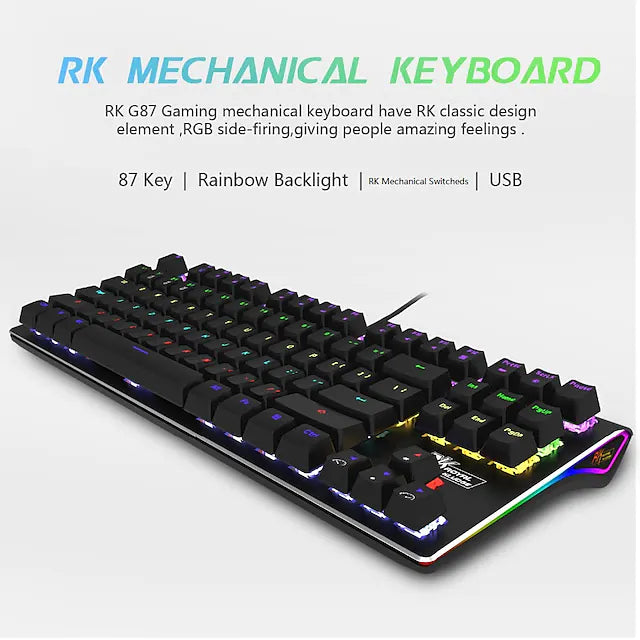 Royal Kludge RKG87 Dual Mode Mechanical Keyboard Black (Brown Switch)